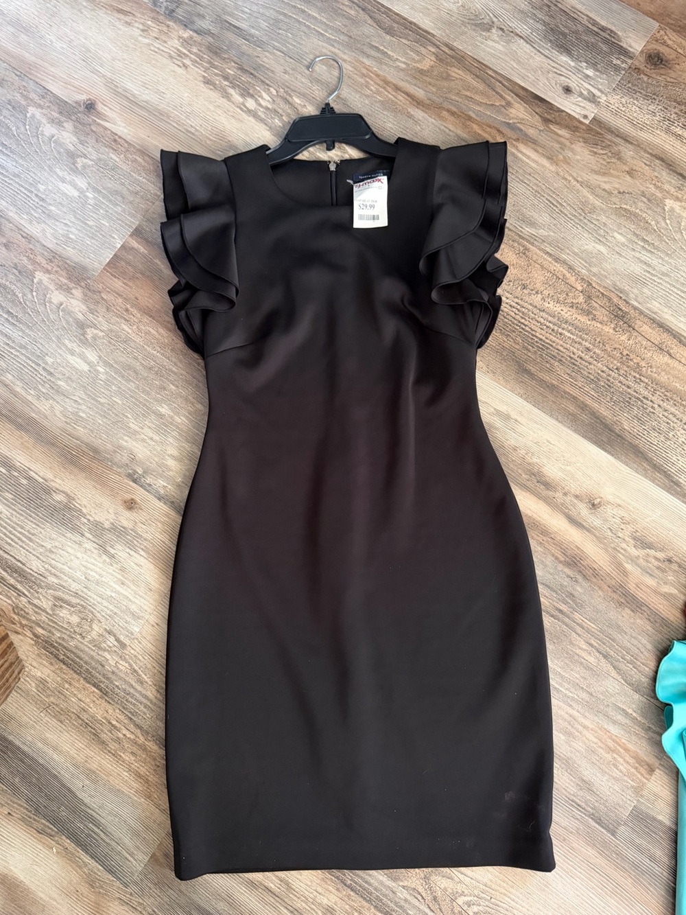 Tommy Hilfiger Black Ruffle Sleeve Sheath Dress